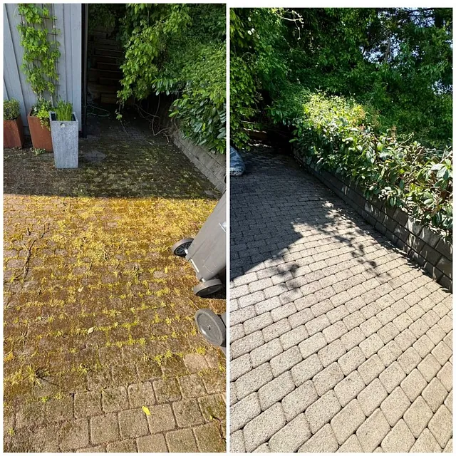 Renset og vaskede heller. Før og etterbilde