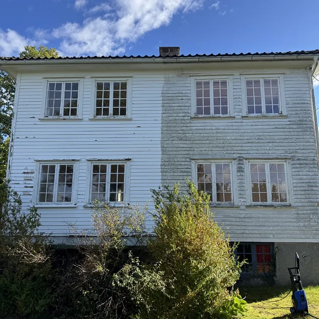 Fasadevask, skille mellom rent og møkkete